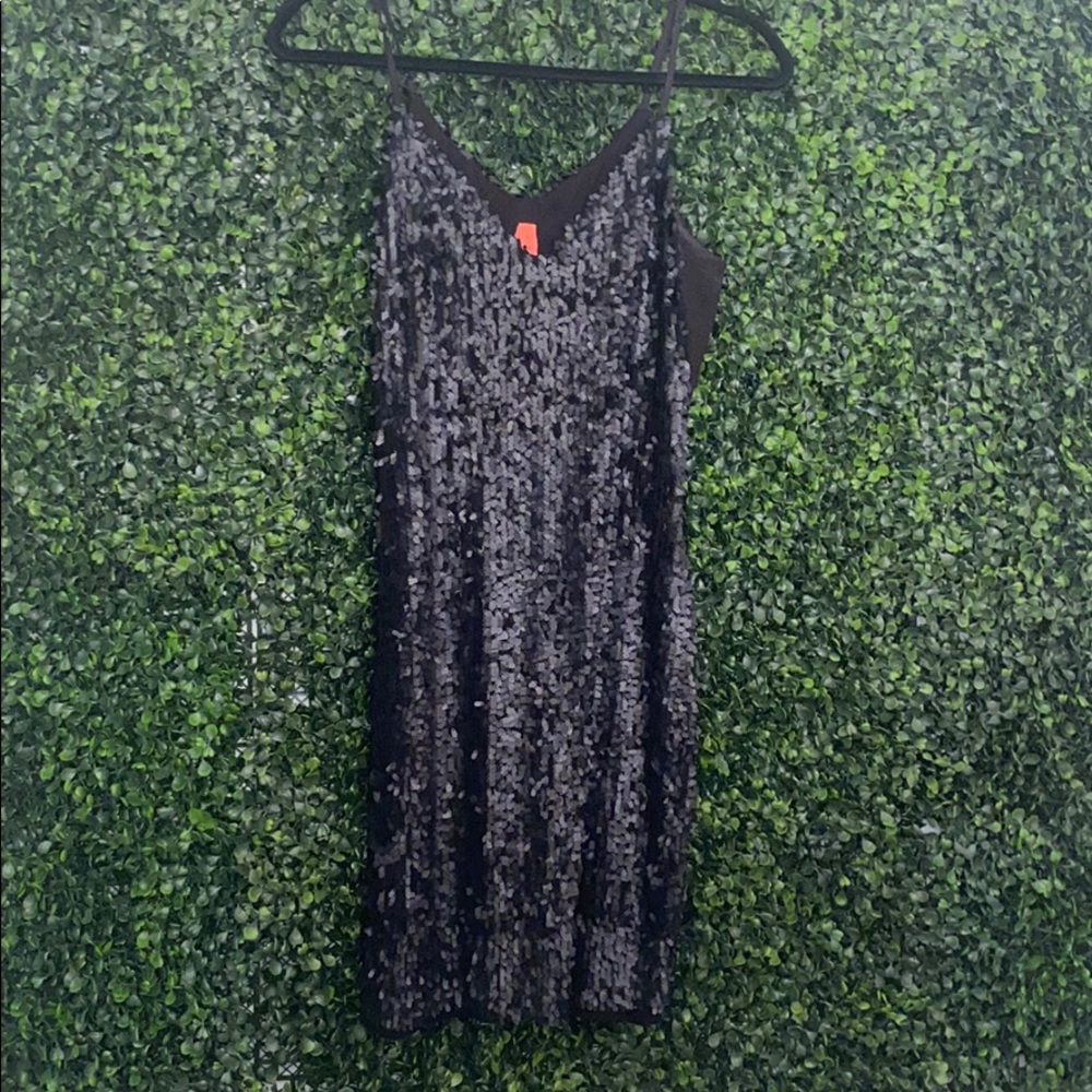Black sequins dress